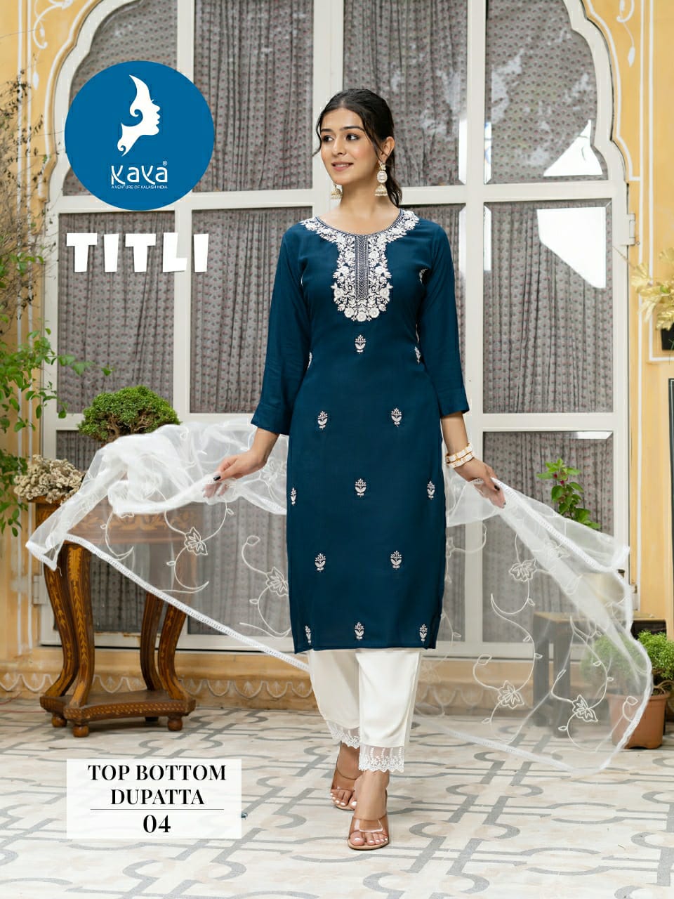 Titli By Kaya Rayon Kurti With Bottom Dupatta Wholesale Market In India